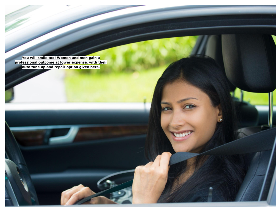 Girl smiling: Mega Power's Engine sludge Removal saved my engine and me a lot of repair expense is the reason why.